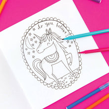 Load image into Gallery viewer, Children's Unicorns & Rainbows Colouring Book