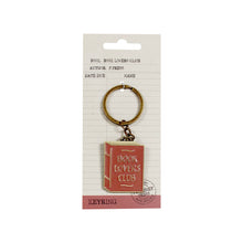 Load image into Gallery viewer, Metal Keyring Book Lovers Club Literary Book
