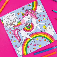 Load image into Gallery viewer, Children's Unicorns &amp; Rainbows Colouring Book
