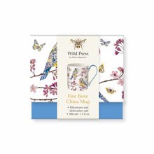 Load image into Gallery viewer, Helen Ahpornsiri Blue Tits &amp; Blossom Fine Bone China Mug
