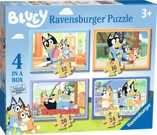 Bluey, 4 in a box - 12 + 16 + 20 + 24 Pieces Puzzle