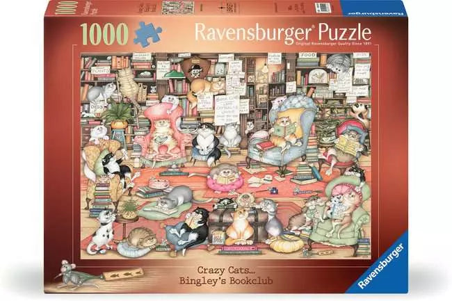 Crazy Cats Bingley's Bookclub 1000 piece puzzle