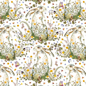 Single Sheet Gift Wrap - Wildflower Hares